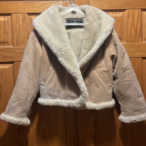 Express Coat leather upper With Fur size small could fit Medium - Picture 4 of 15
